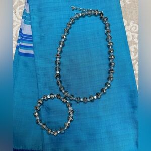 Pretty Crystal Like Beads Necklace Bracelet Set